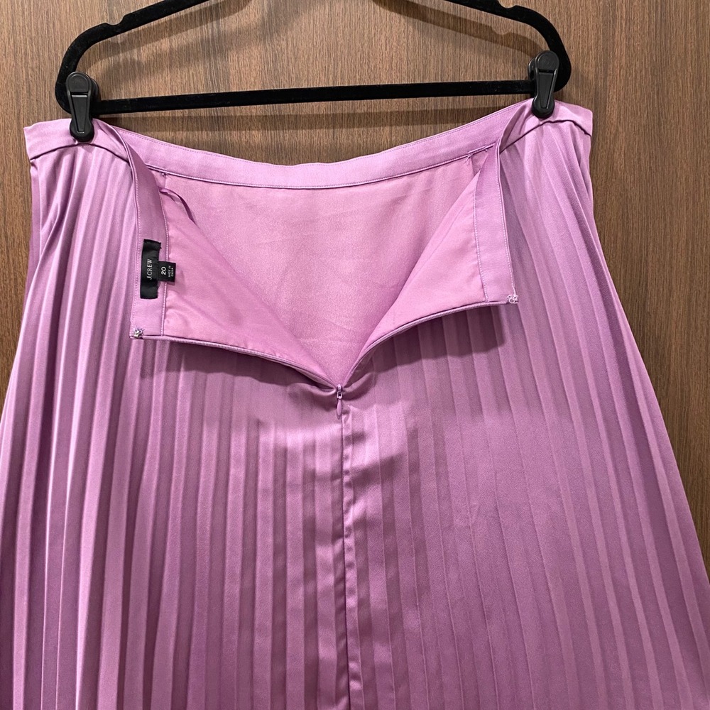 J. Crew Lilac Pleated Midi Skirt - Picture 7 of 11